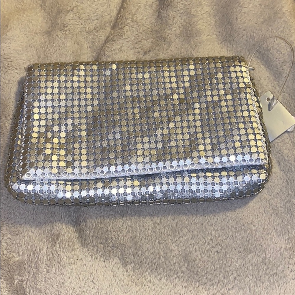 NWT silver wallet/clutch